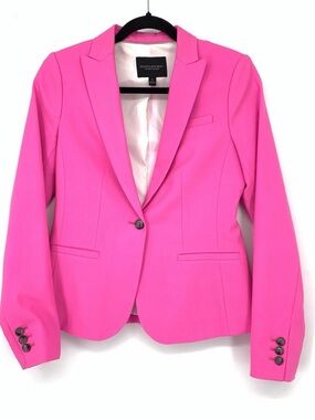 Banana Republic Hot Pink Single-Button Tailored Blazer